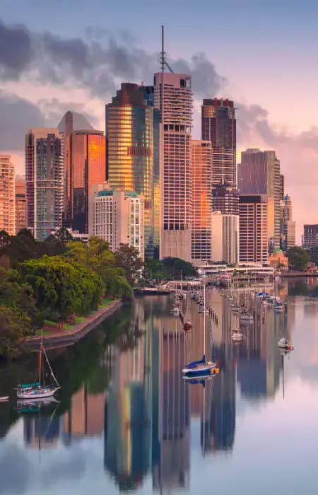 Brisbane river and skyline