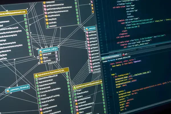 data on a computer screen