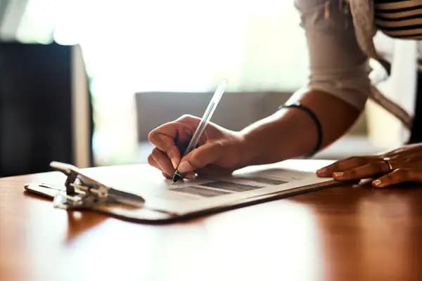 form on a desk