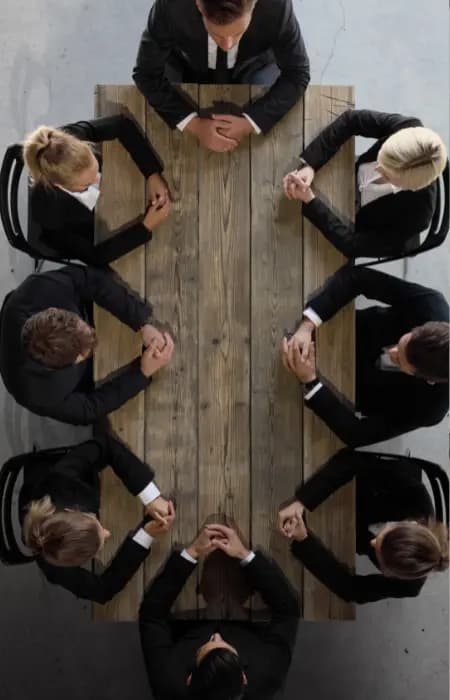 meeting at an office a table