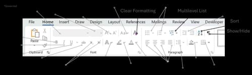 restricted microsoft word tab